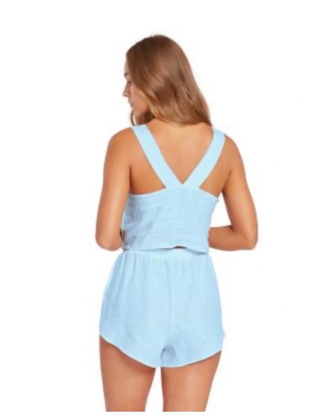 Vitamin A Sky EcoLinen Tallows Top & Short Matching Set Size extra small